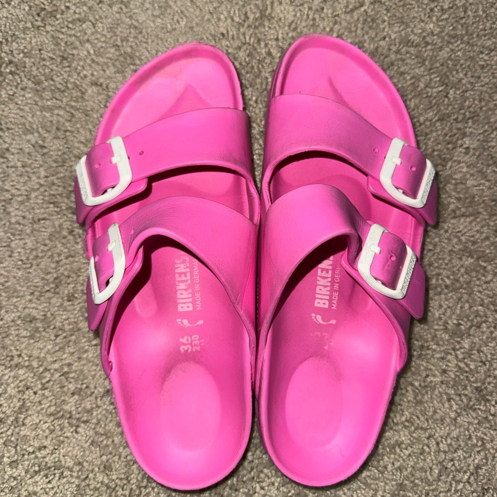 Birkenstock Pink Rubber Sandals Size 36 (6)
